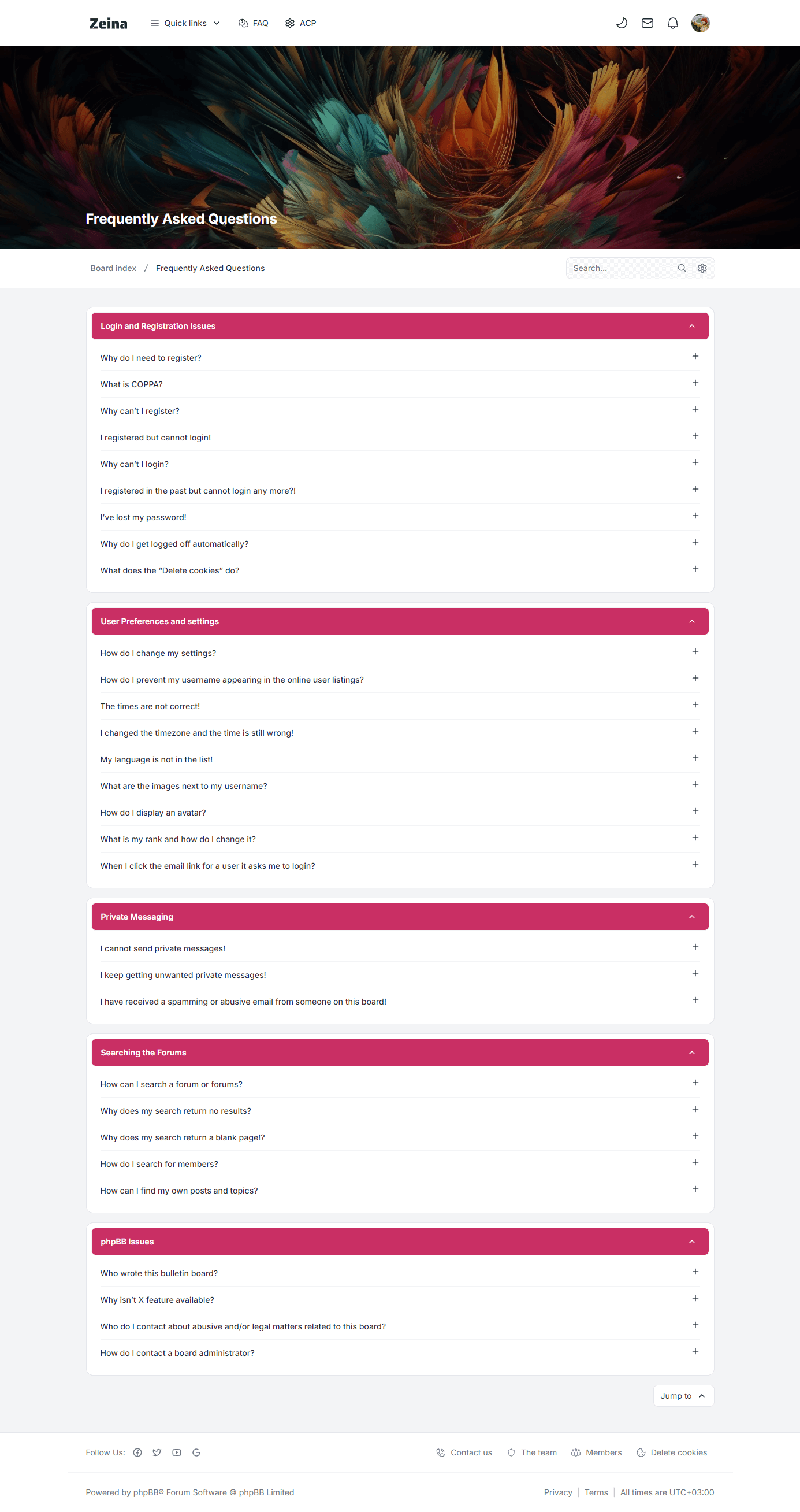 Zeina phpBB FAQ